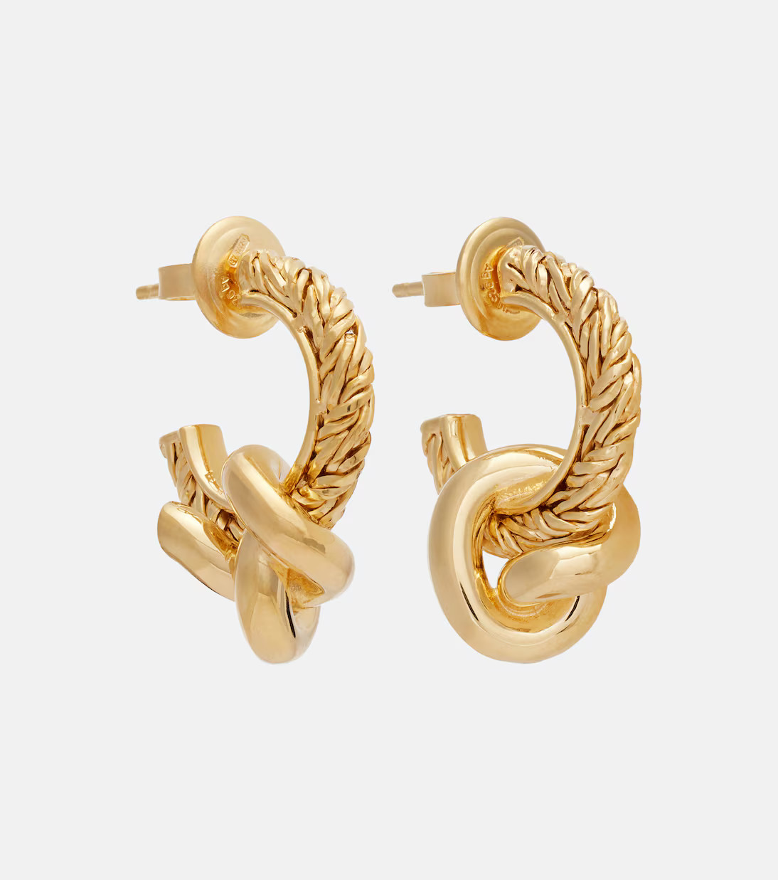 Knot gold-plated hoop earrings | Mytheresa (UK)