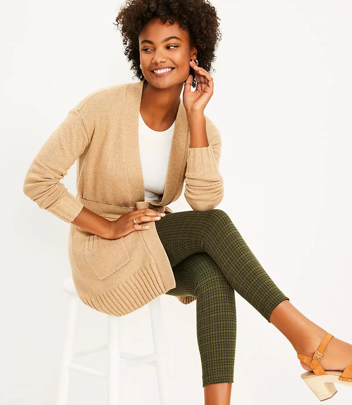 Belted Pocket Cardigan | LOFT
