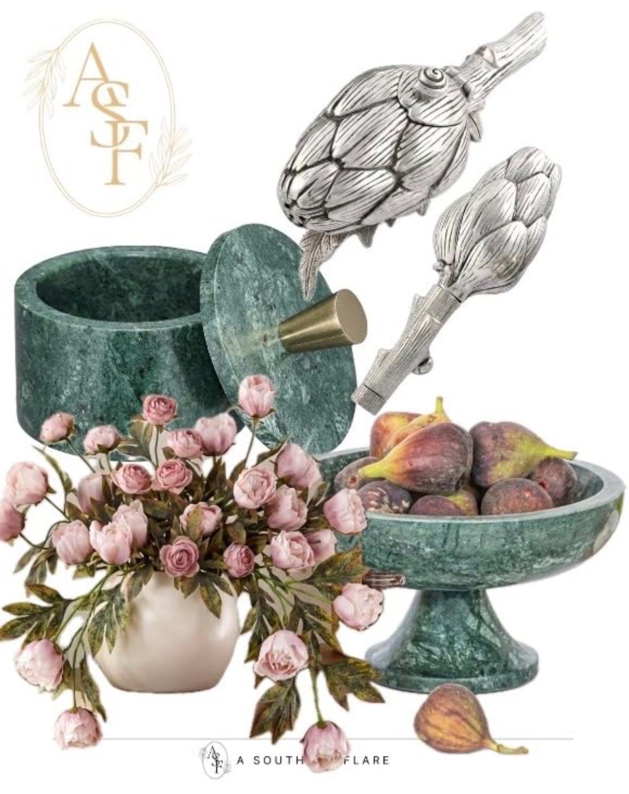 Elevate your home decor with these gorgeous marble pieces. Perfect for a touch of luxury. #HomeDecor #LuxuryLiving
