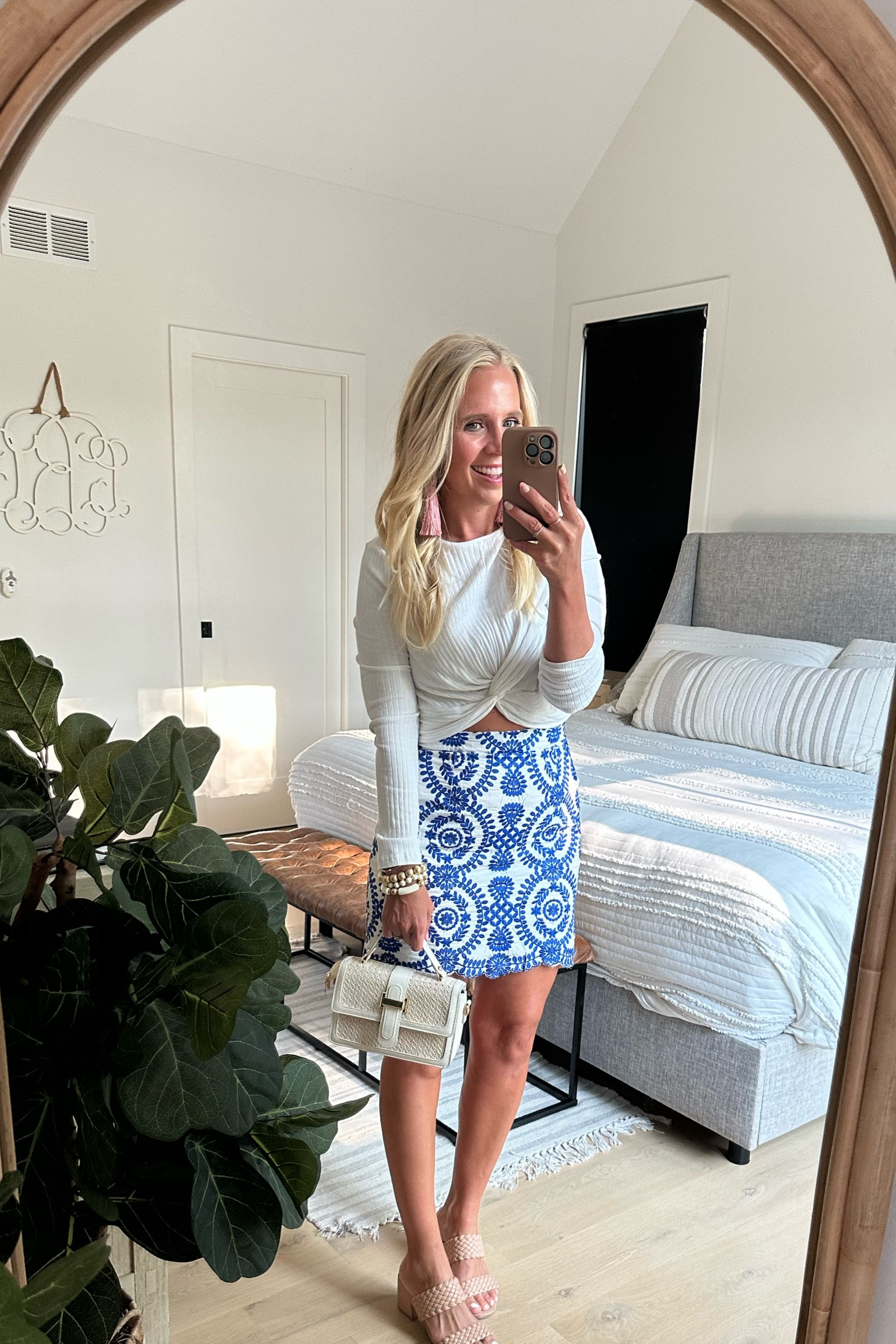 The cutest outfit! Great for vacation too. Wearing a medium in the Amazon skirt. Available at Shein too  Top is sold out but I linked similar options. 

#LTKSale #LTKSeasonal #LTKworkwear