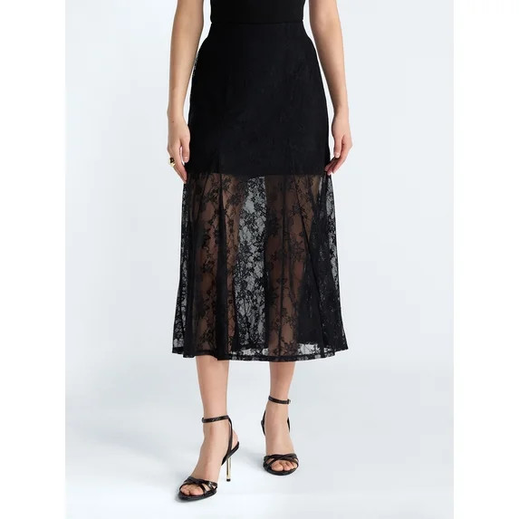 Devil Wears Prada Scoop Collection Women's Lace Maxi Skirt, Sizes XS-XXL | Walmart (US)