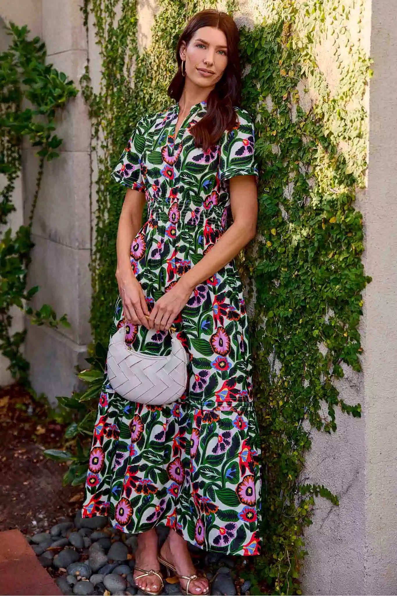Isabella Multi Floral Maxi Dress | Avara