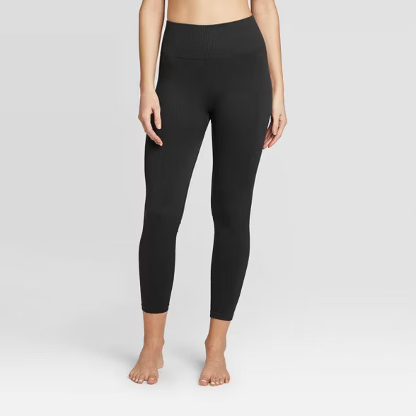 Women's Ribber 7/8 Seamless High-Waisted Leggings - JoyLab™ | Target
