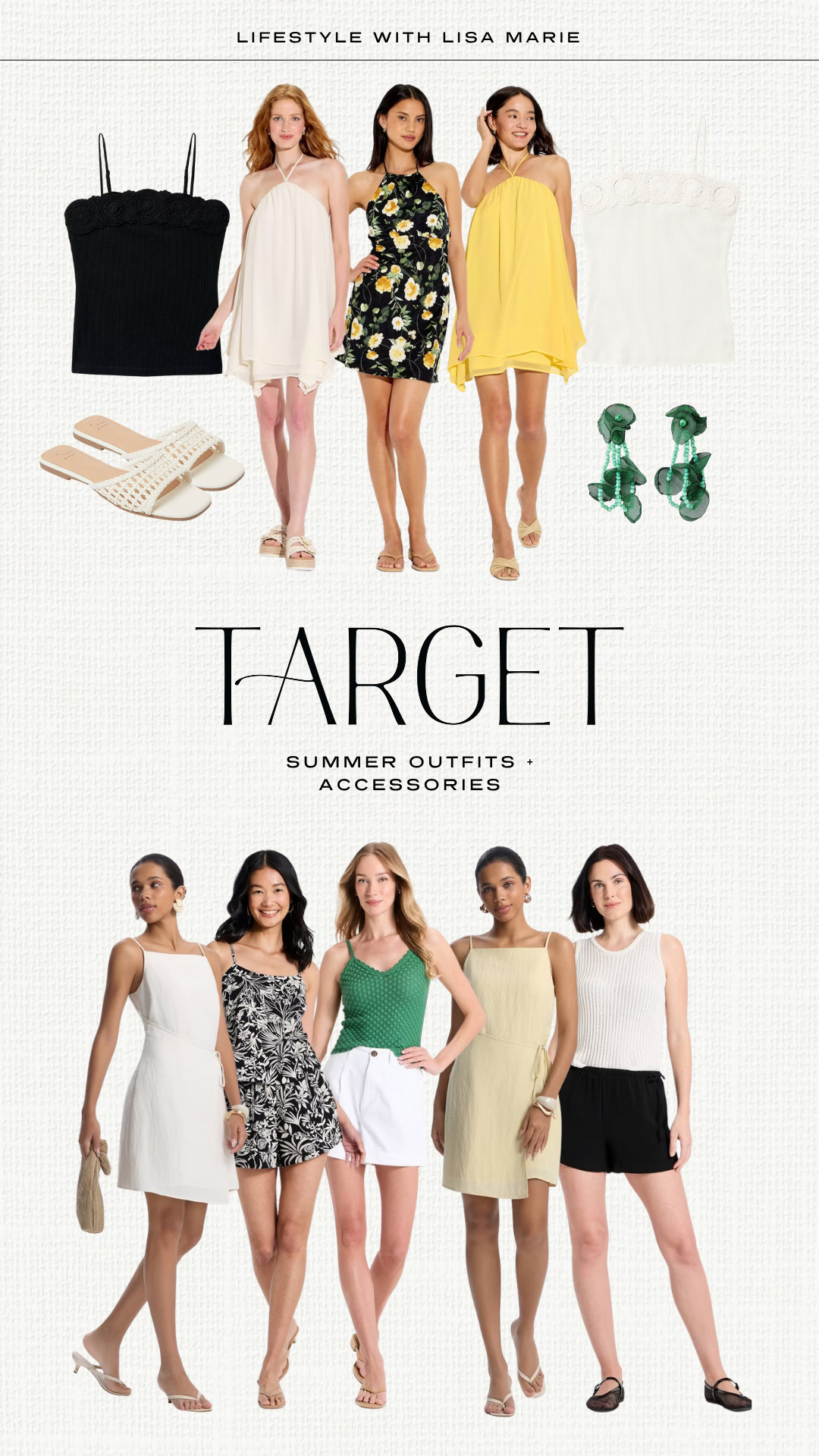 New Target arrivals! Summer dresses, rompers, matching sets, shorts and tops. Elevated casual outfits for summer events, showers and vacations. Floral print mini and midi dresses. Neutral slides, sandals and summer shoes. Green earrings, jewelry and accessories.

#LTKootd #LTKSeasonal #LTKPetite
