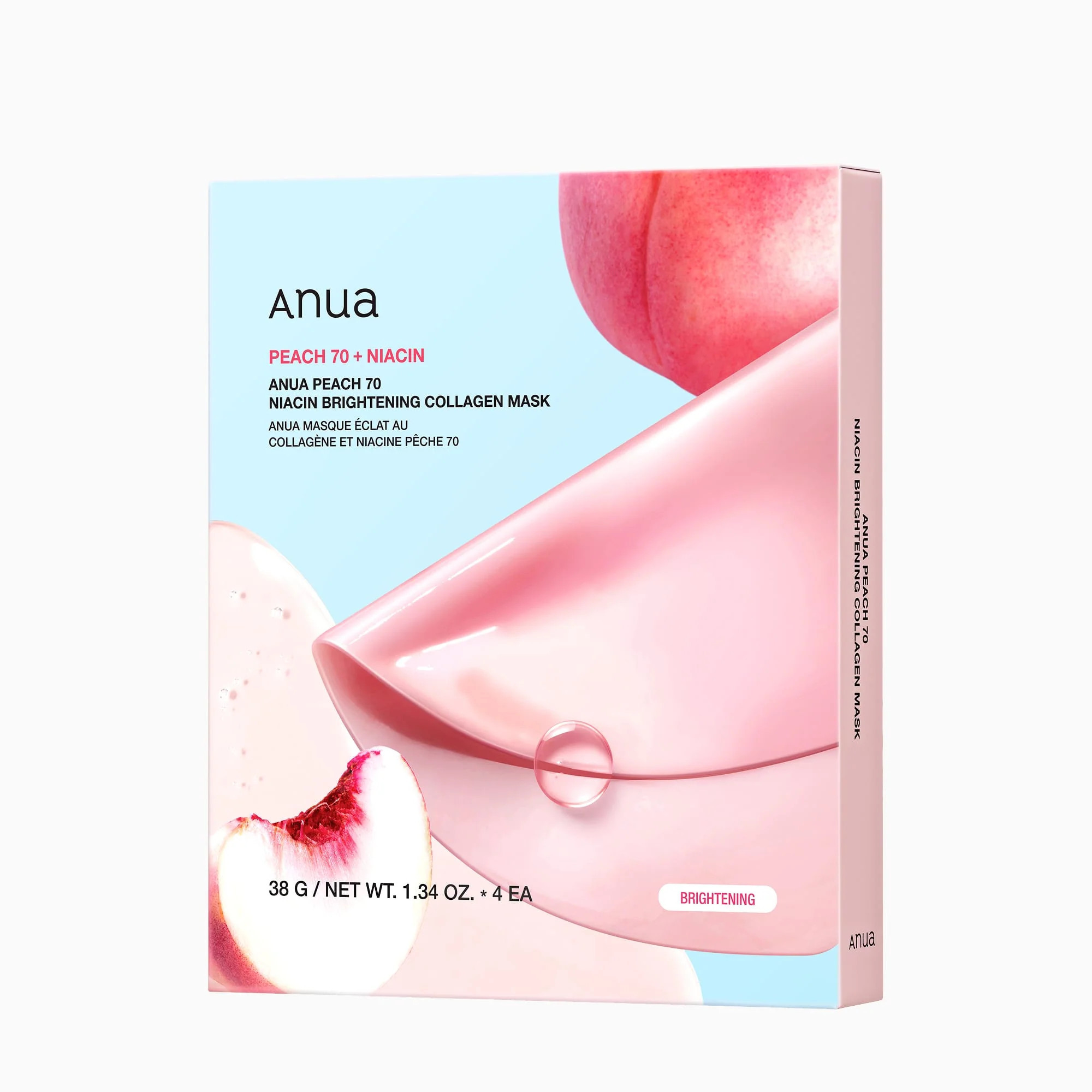 Peach 70 Niacin Brightening Collagen Mask | Anua
