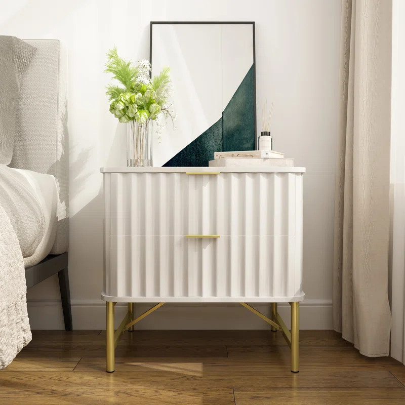 Willa Arlo Interiors Barbeau Manufactured Wood/Metal Nightstand & Reviews | Wayfair | Wayfair North America