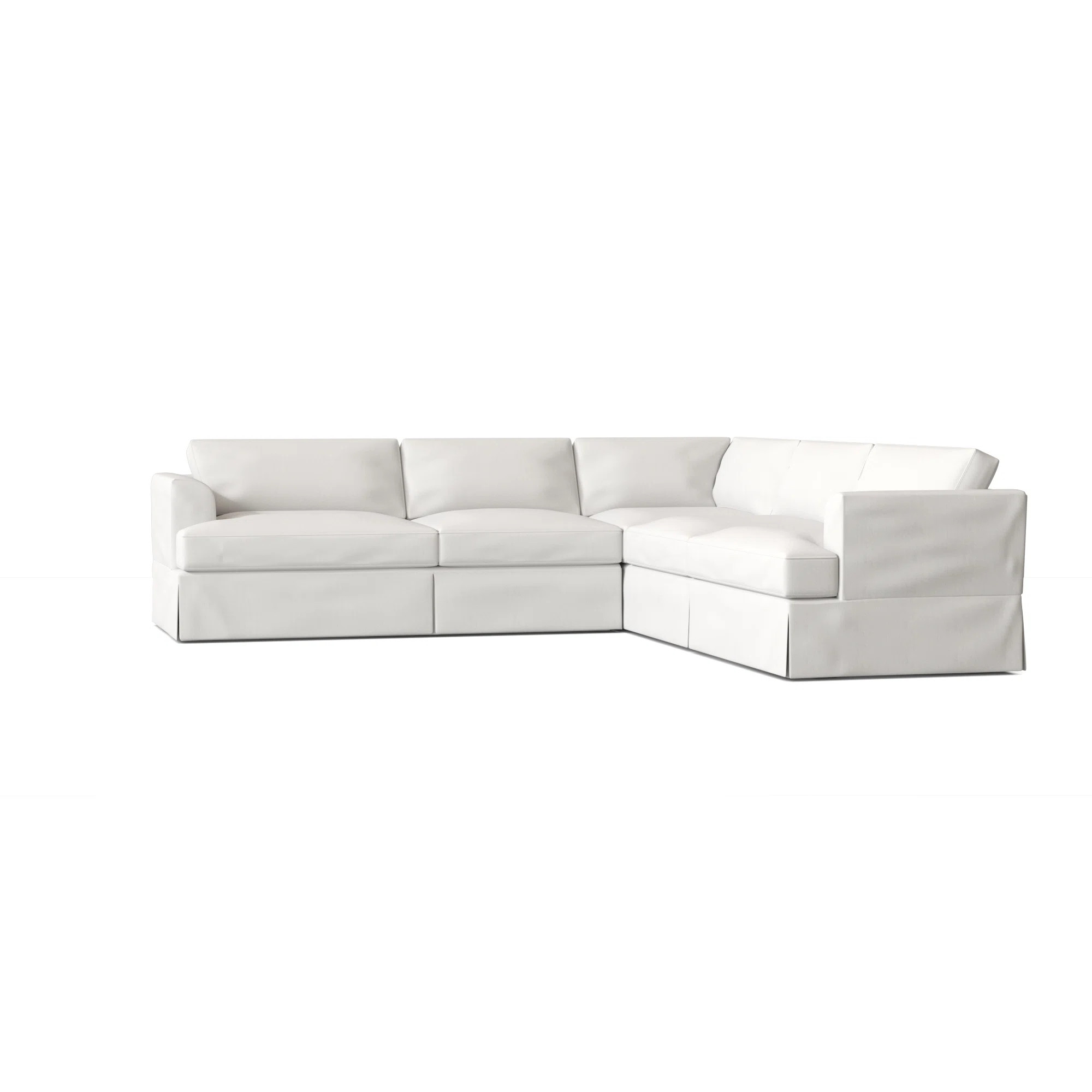 Lucia 4 - Piece Slipcovered L-Sectional | Birch Lane