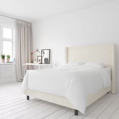 Sanford Upholstered Standard Bed Size: Full, Color: Talc | Wayfair North America