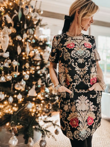 Holiday Party / Christmas outfit 
This brocade dress is so classically elegant and perfect for the holidays!

#LTKHoliday #LTKSeasonal