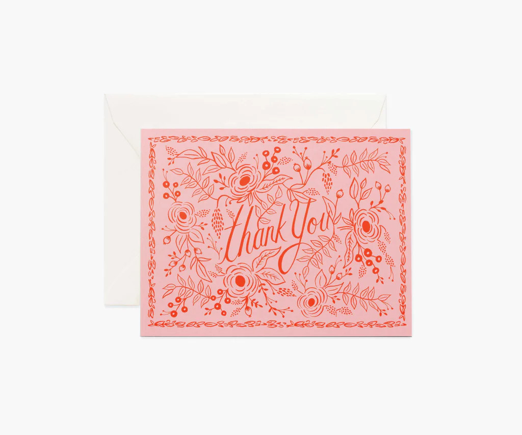 Rosé Thank You Greeting Card | Rifle Paper Co.