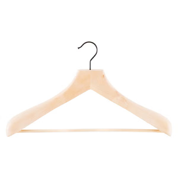 The Container Store Superior Wooden Coat Hanger Ribbed Bar | The Container Store
