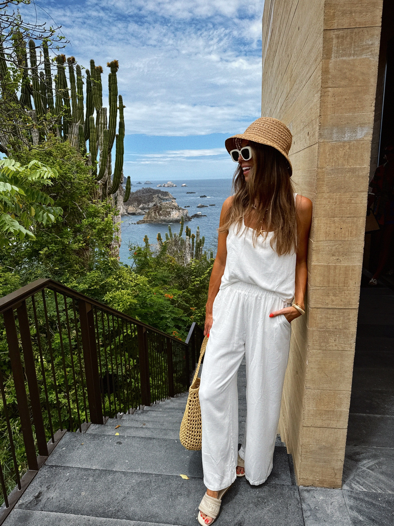 Cutest Amazon set!! White linen pants set. True to size  

#LTKSaleAlert #LTKTravel #LTKFindsUnder50