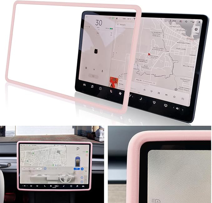 Screen Protector Frame for Tesla Model 3 / Y Center Console Accessories Decor Protection Tesla Sc... | Amazon (US)
