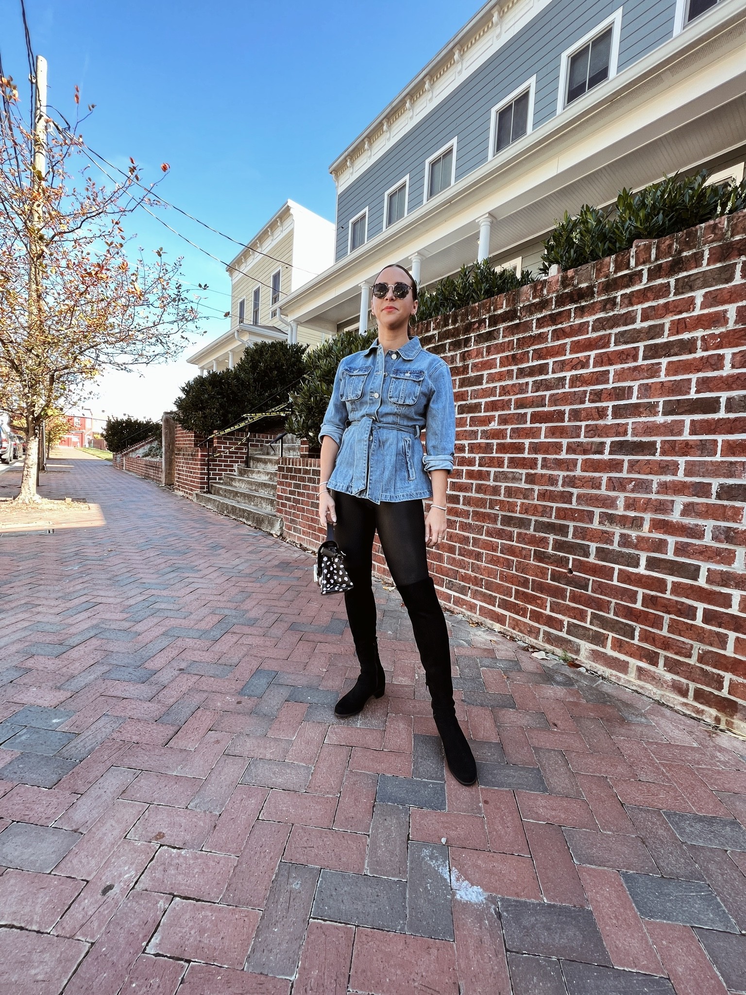 Easiest brunch outfit. 
Loving these flat knee high boots with a denim too 💕

#LTKfit #LTKSeasonal #LTKshoecrush