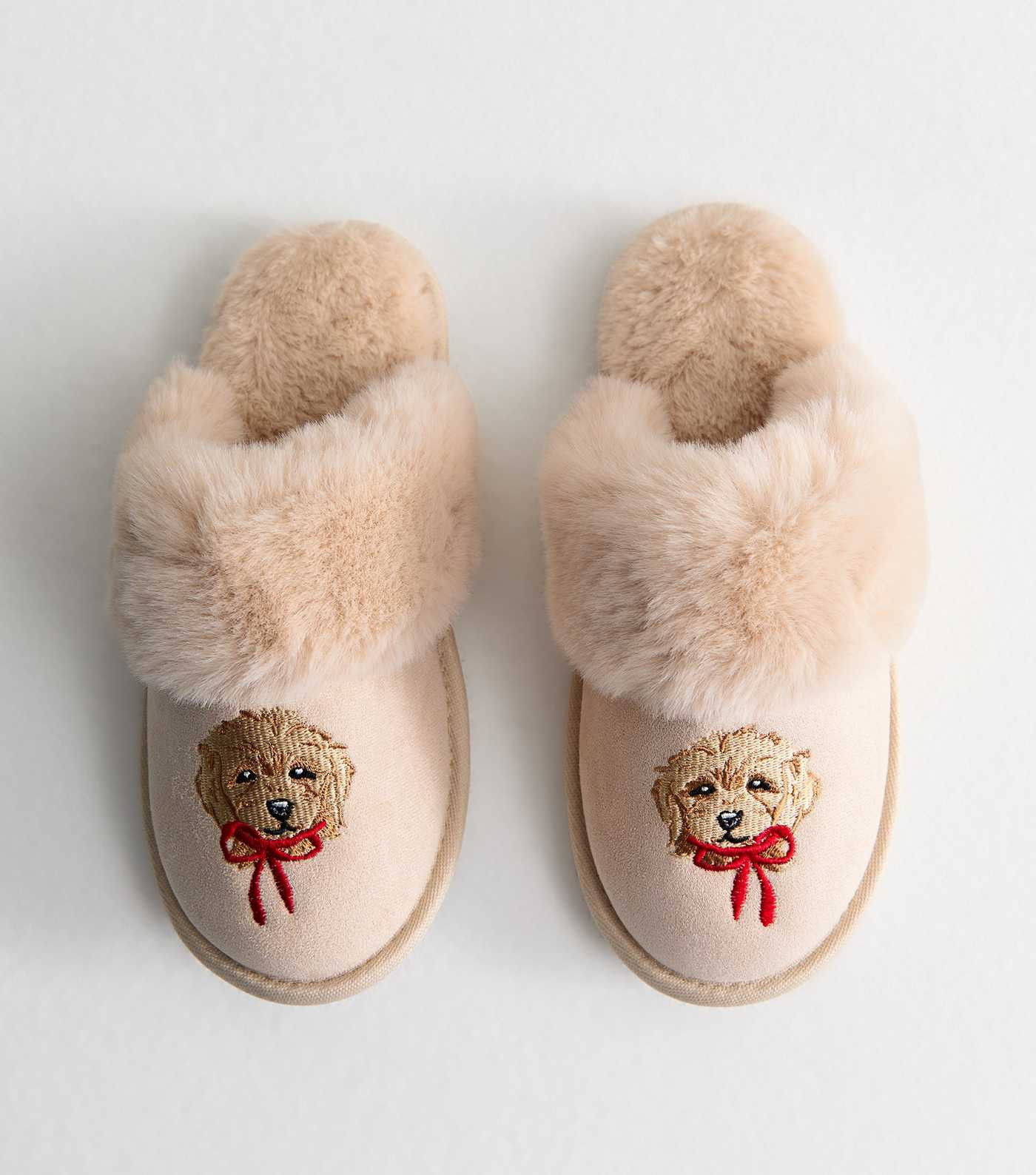 Cream Cockapoo Print Mule Slippers | New Look | New Look (UK)