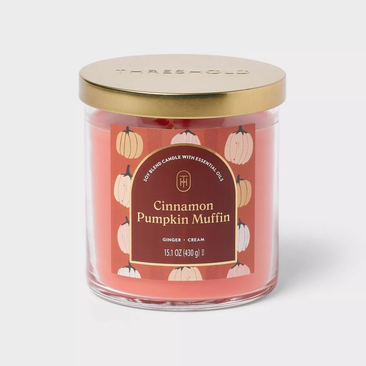 2-Wick 15.1oz Lidded Glass Cinnamon Pumpkin Muffin Jar Candle - Threshold™: Essential Oils, 50h... | Target