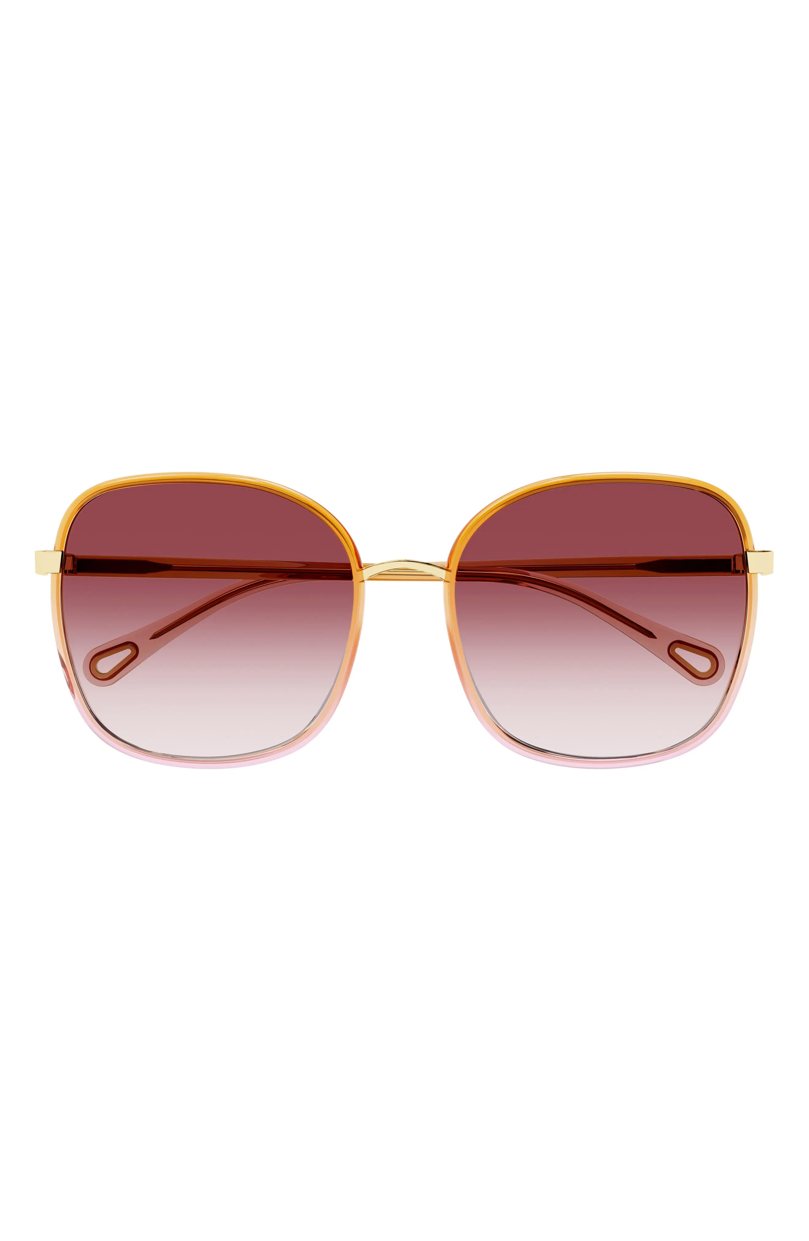 56mm Gradient Polarized Square Sunglasses (Women) | Nordstrom | Nordstrom