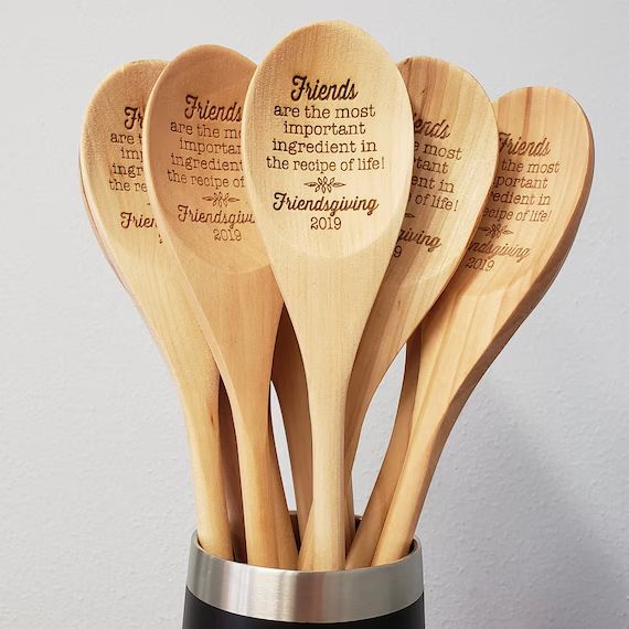Friendsgiving Favor -Friends Are the Most Important Ingredient in the Recipe of Life Wooden Spoon... | Etsy (US)