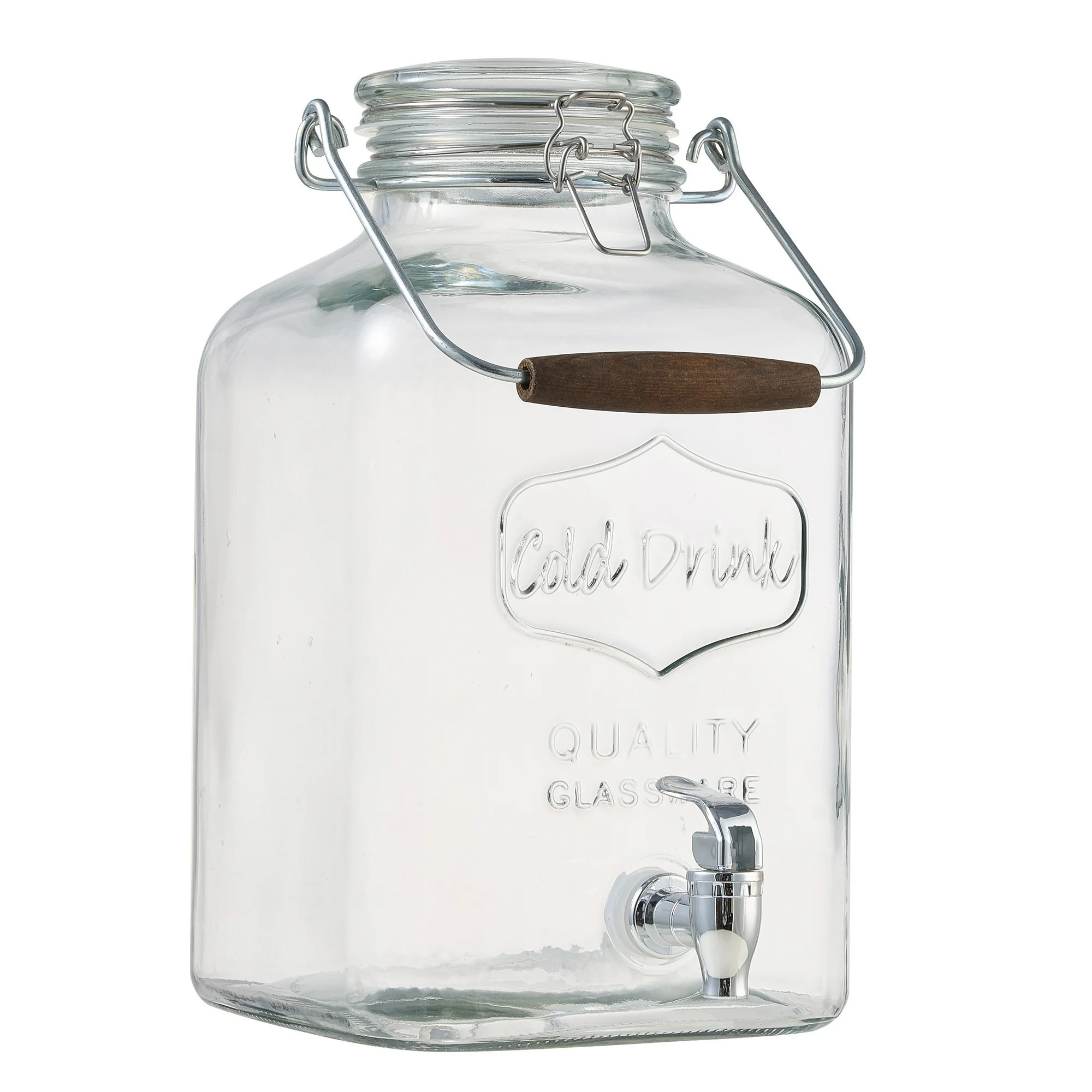 Better Homes & Gardens Glass 2 Gallon Beverage Dispenser with Glass Clamp Lid | Walmart (US)