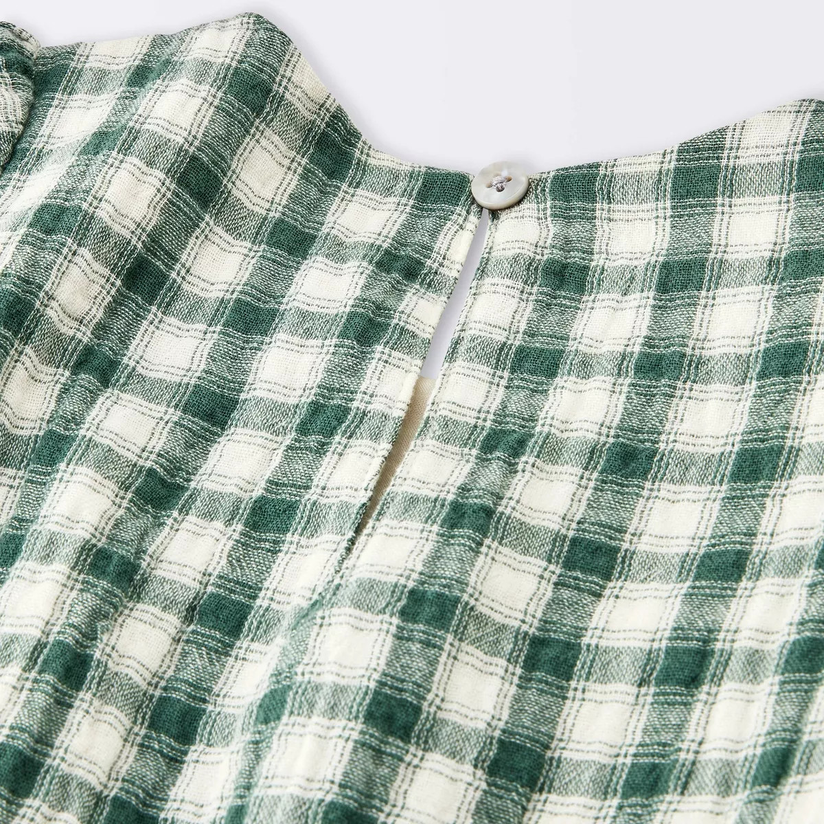 Baby Girls' Gingham Heirloom Bib Dress - Cloud Island\u2122 Green 12M | Target