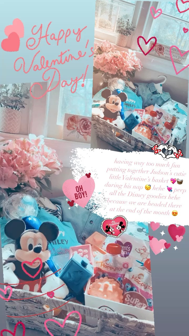 having way too much fun putting together Judson’s cutie little Valentine’s basket 💖🧺 during his nap 😴 hehe 💘 peep all the Disney goodies hehe because we are headed there 
at the end of the month 😍

#LTKbaby #LTKSeasonal #LTKfamily