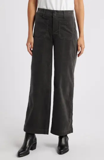 Wit & Wisdom Emma Wide Leg Corduroy Pants in Steel Grey at Nordstrom Rack, Size 2 | Nordstrom Rack