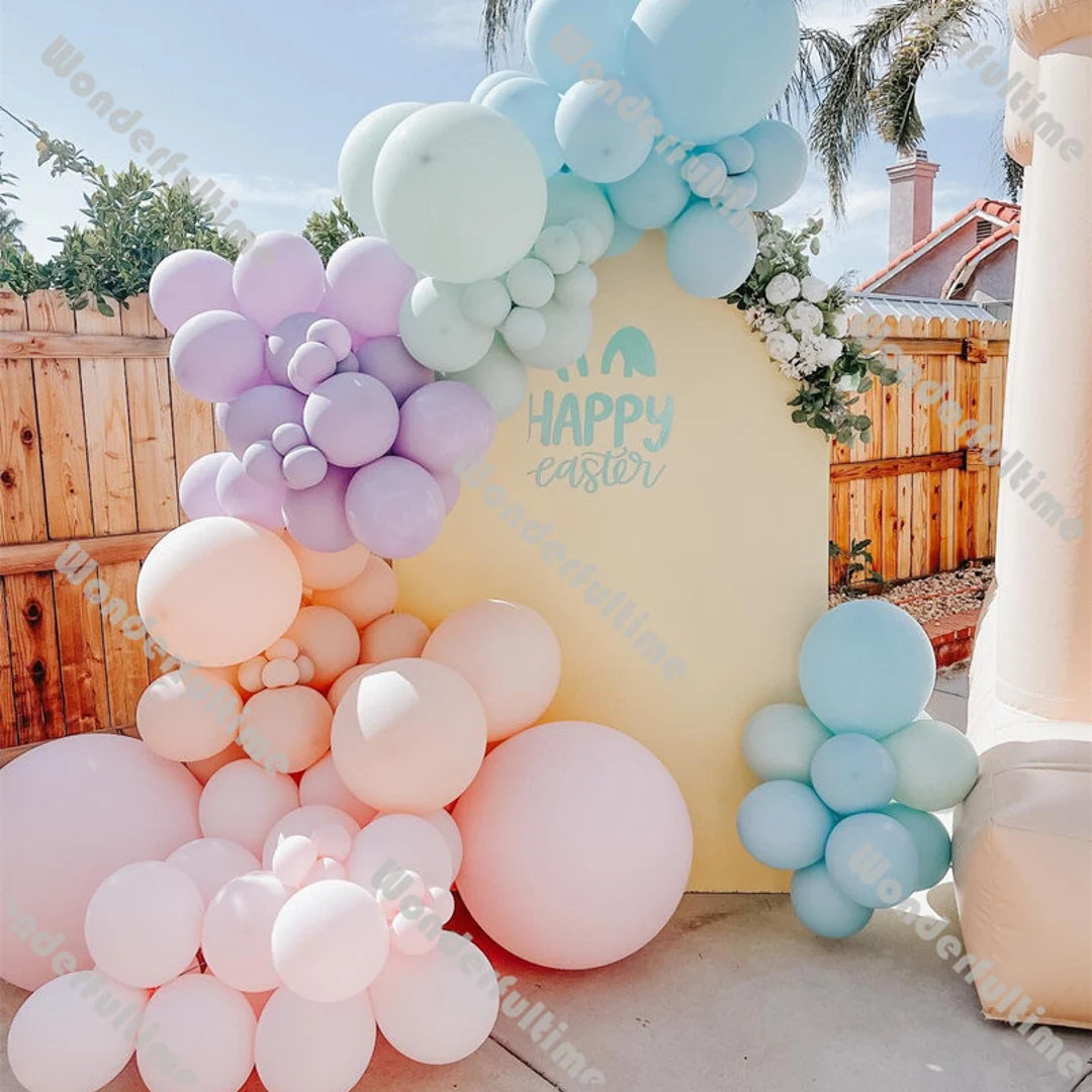 99pcs Multicolor Macaron Purple Blue Pink Mint Peach Balloon Garland Arch Kit Birthday Party Deco... | Etsy (US)