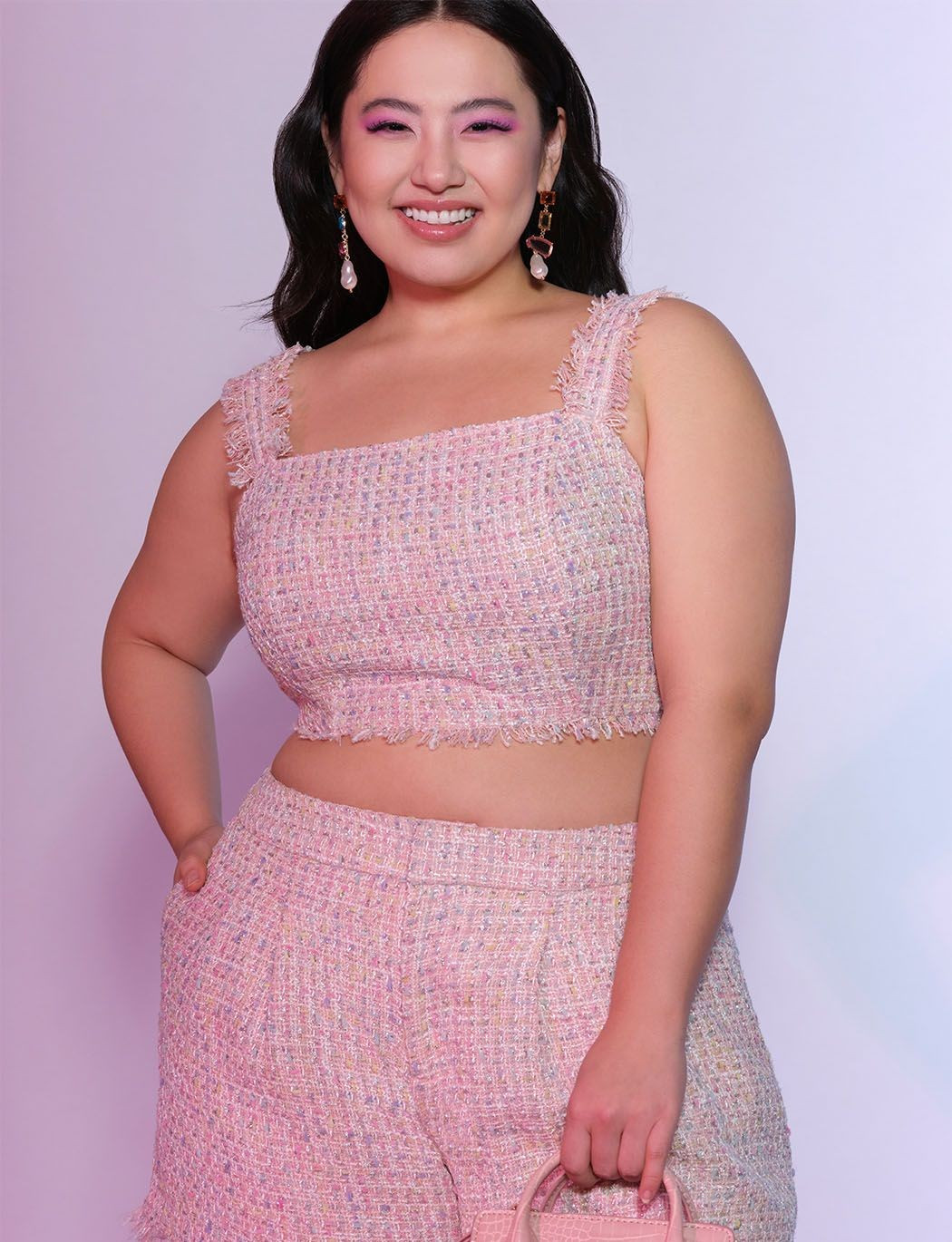 Tweed Tank | Women's Plus Size Tops | ELOQUII | Eloquii