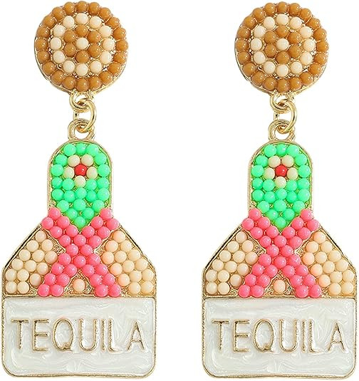 Fashion Cute Animal fruits Sparkling Crystal Earrings for Women Summer Beaded Statement Jewelry -... | Amazon (US)