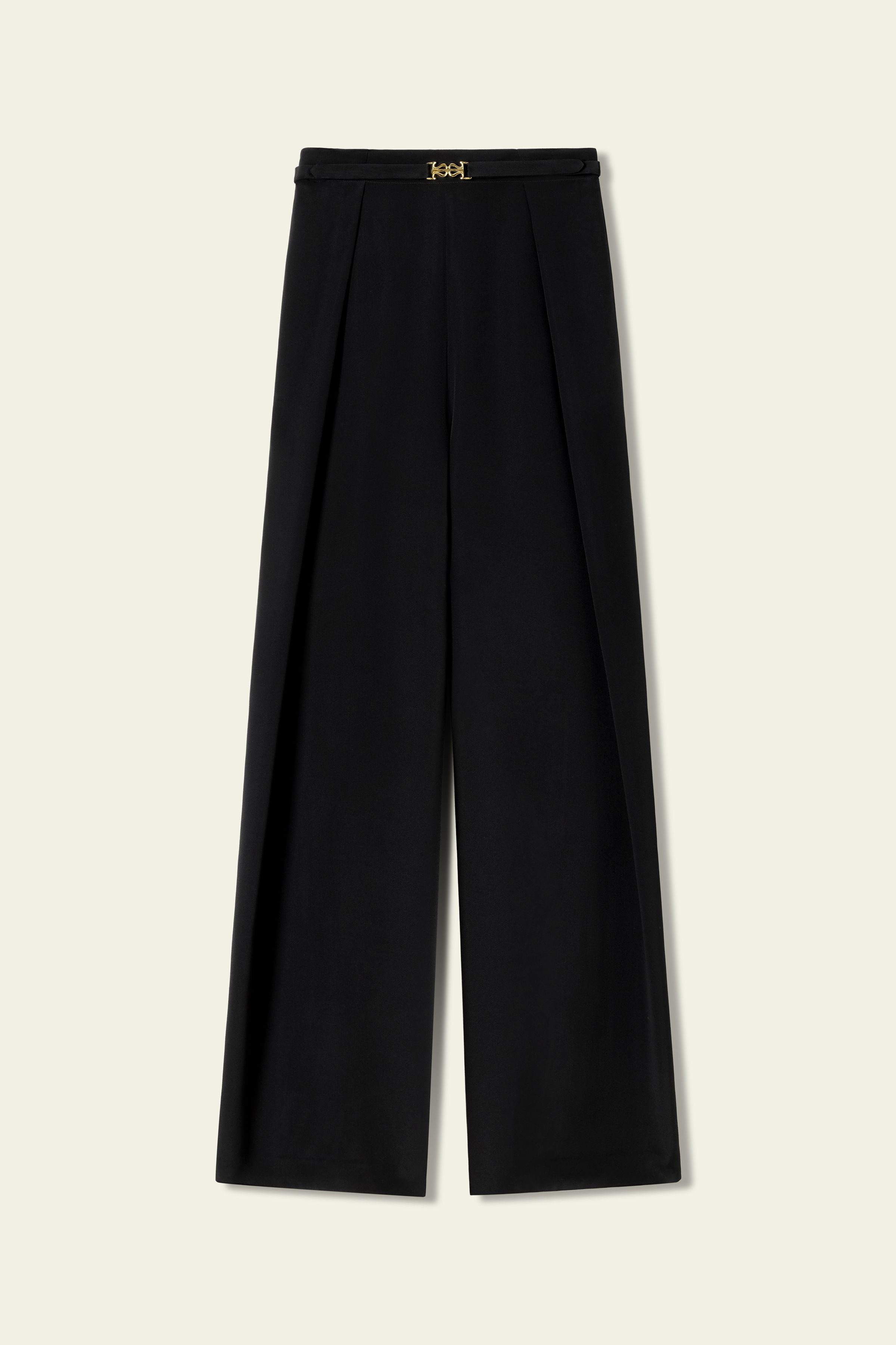 Stretch Heavy-Weight Crepe Wide-Leg Pant | LILYSILK