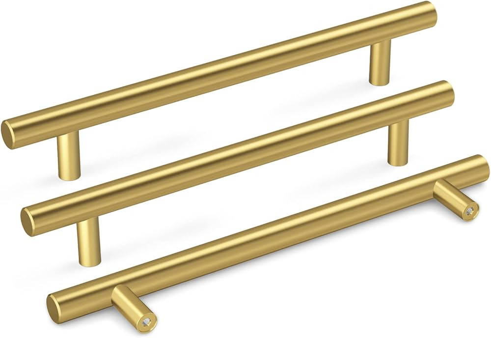 goldenwarm Euro Bar Cabinet Handle Pull Modern Cabinet Pulls - LS201GD256 Modern Hardware for Dra... | Amazon (US)
