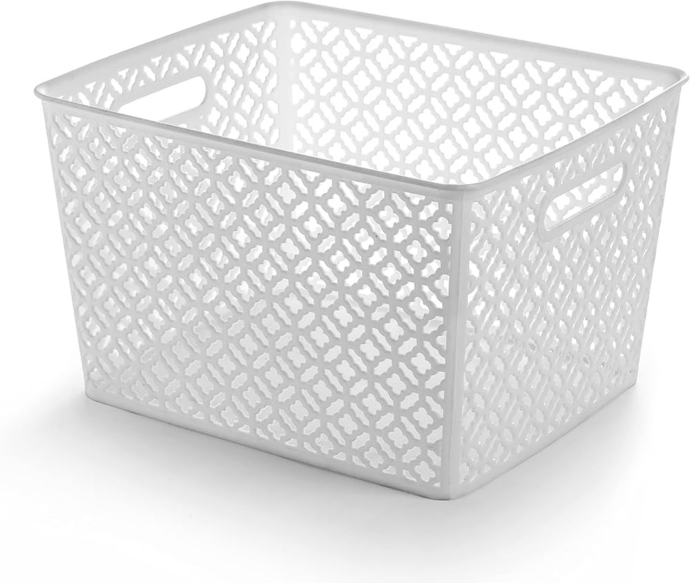 BINO l Plastic Storage Bins, XLarge - White l THE BLOSSOM COLLECTION l Multi-Use Organizer Bin l ... | Amazon (US)