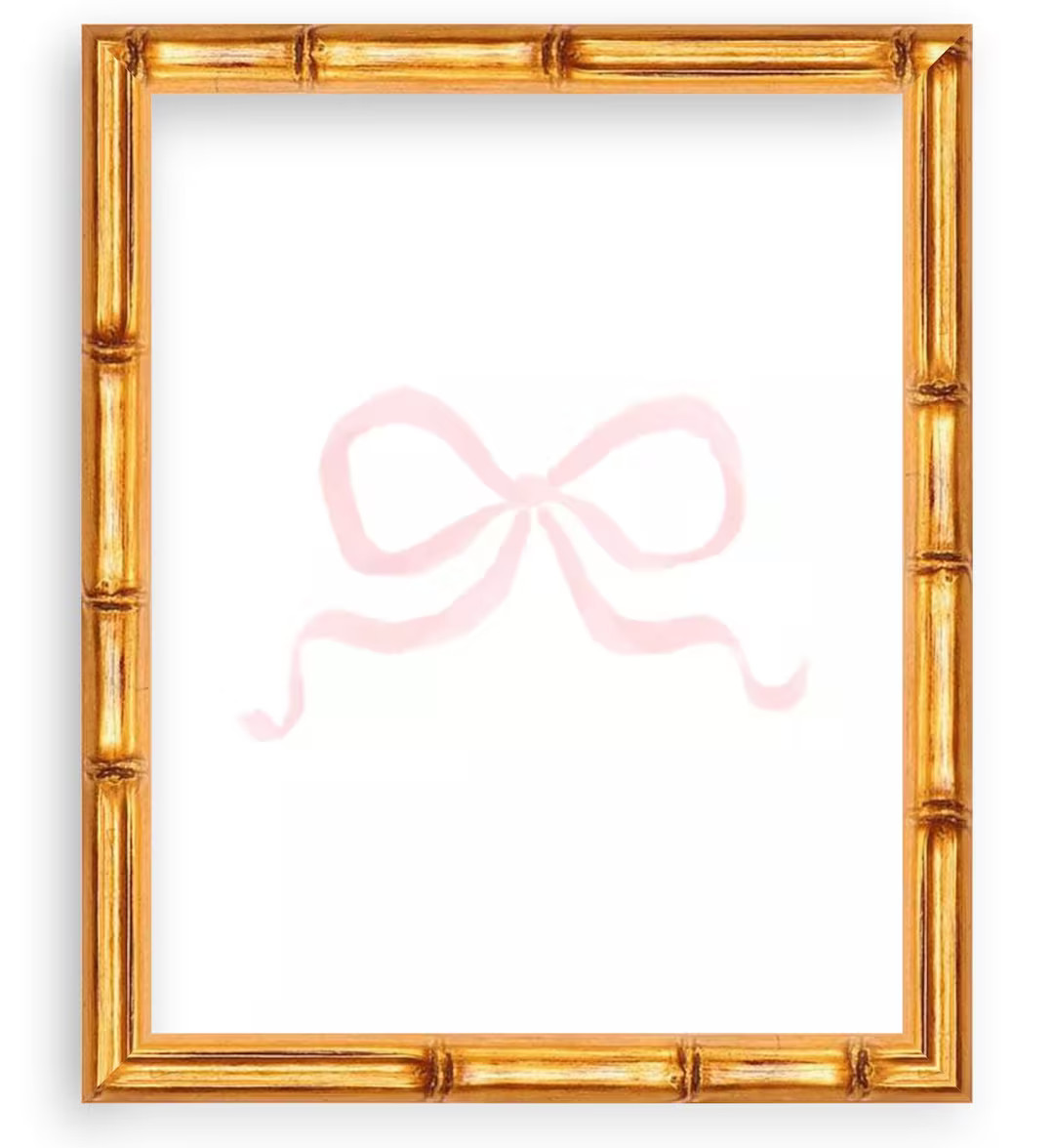 watercolor pink bow wall art, watercolor bow prints for nursery, baby shower decor, FRENCH bow fo... | Etsy (US)