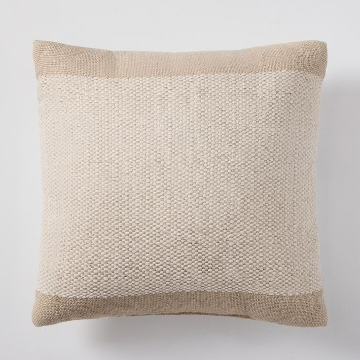 Banded Basketweave Indoor/Outdoor Pillow | West Elm (US)