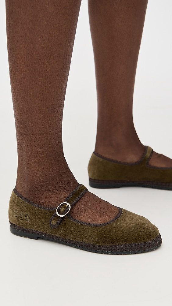 Flabelus x Sea NYC Olive Mary Jane Flats | Shopbop