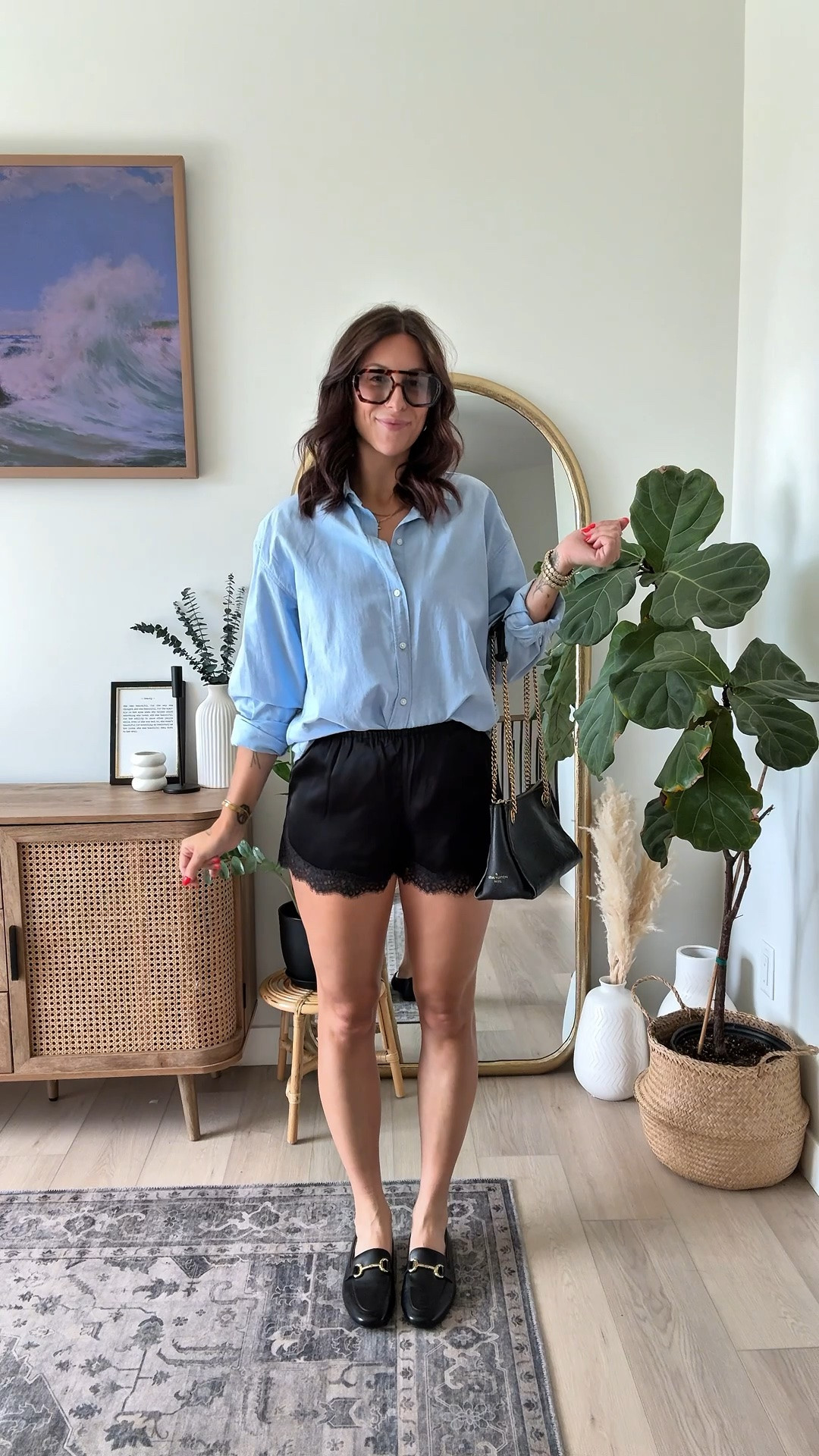 Styling Aritzia lace shorts - in a size small 

Outfit 1: 
Aritzia T-shirt, size small
Amazon accessories

Outfit 2:
H&M button up
Amazon accessories

Outfit 3: 
Aritzia oversized T-shirt size small

Outfit 4: 
Aritzia tank size small

Outfit 5: 
Sweater is from smash + tess linking similar ￼

#LTKcanada #LTKsummer #LTKstyletip