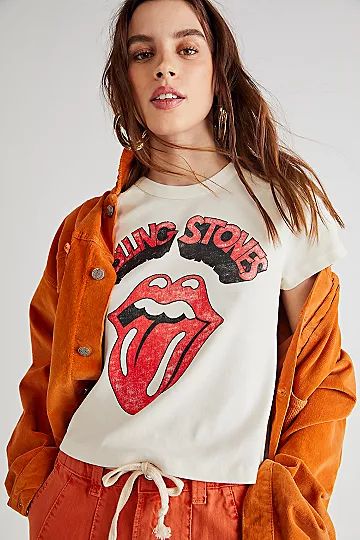 Rolling Stones Tongue Shrunken Tee | Free People (Global - UK&FR Excluded)