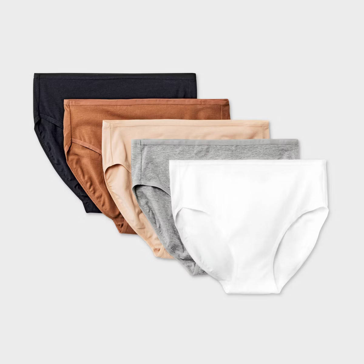 Women's 5pk Cotton Blend Briefs Underwear - Dealworthy™ Assorted Neutral S | Target