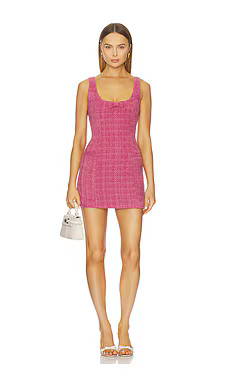 Lovers and Friends Llily Tweed Mini Dress in Raspberry from Revolve.com | Revolve Clothing (Global)