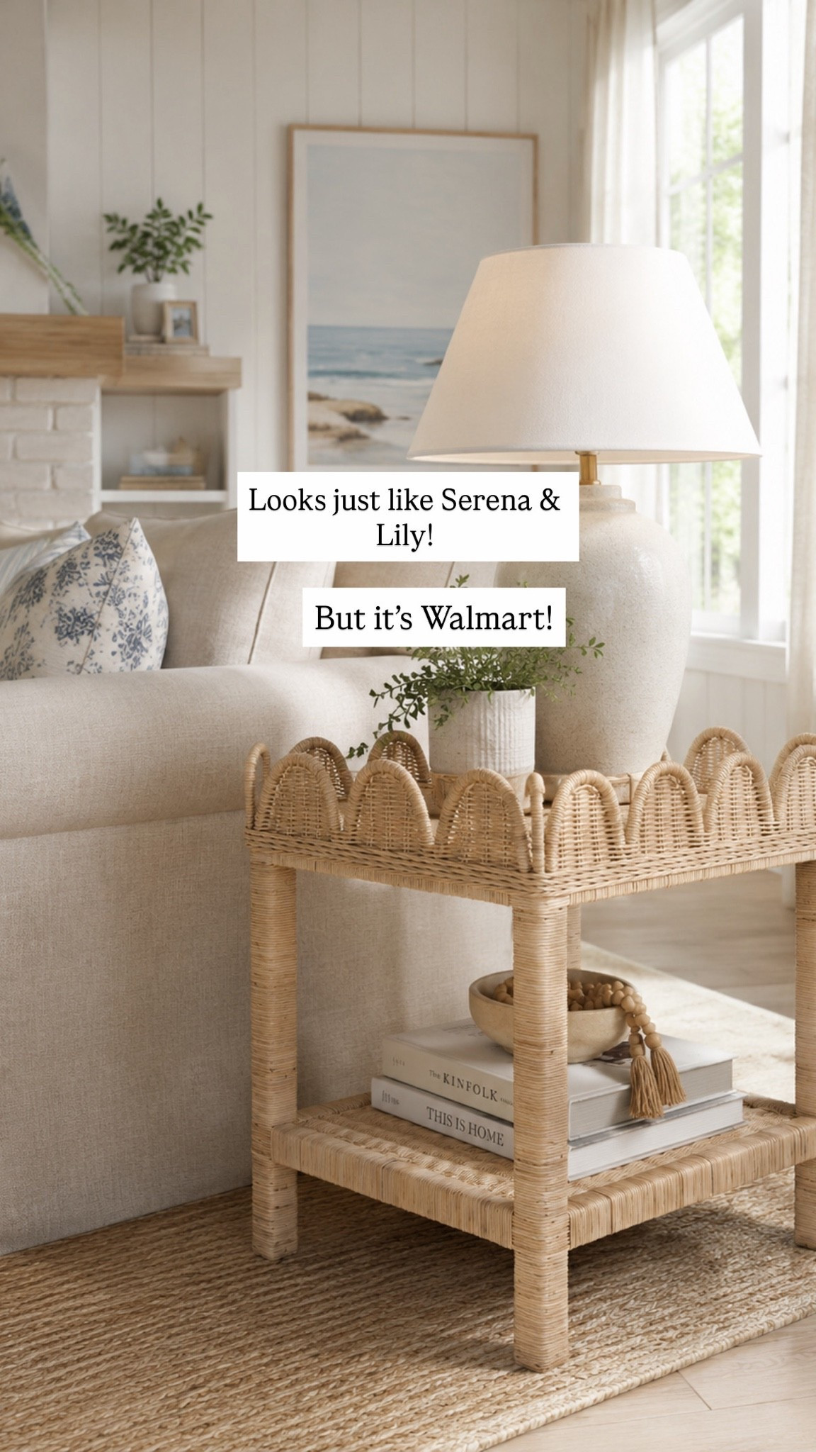Scalloped end table from Walmart! Looks just like Serena and Lily!

#LTKHome #LTKSaleAlert
