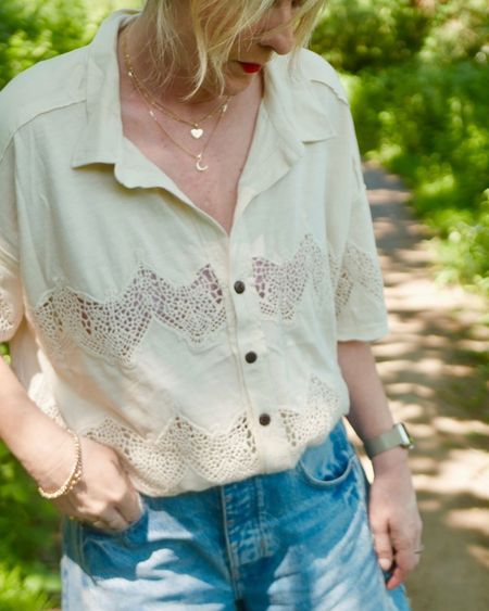 Casual Style with Free People! 

#AD Summer Style, Summer Outfit Inspiration, Barrel Leg Jeans, Lace Shirt, Reebok Trainers, Casual Style, Everyday Summer Outfit 

#LTKsummer #LTKstyletip #LTKuk