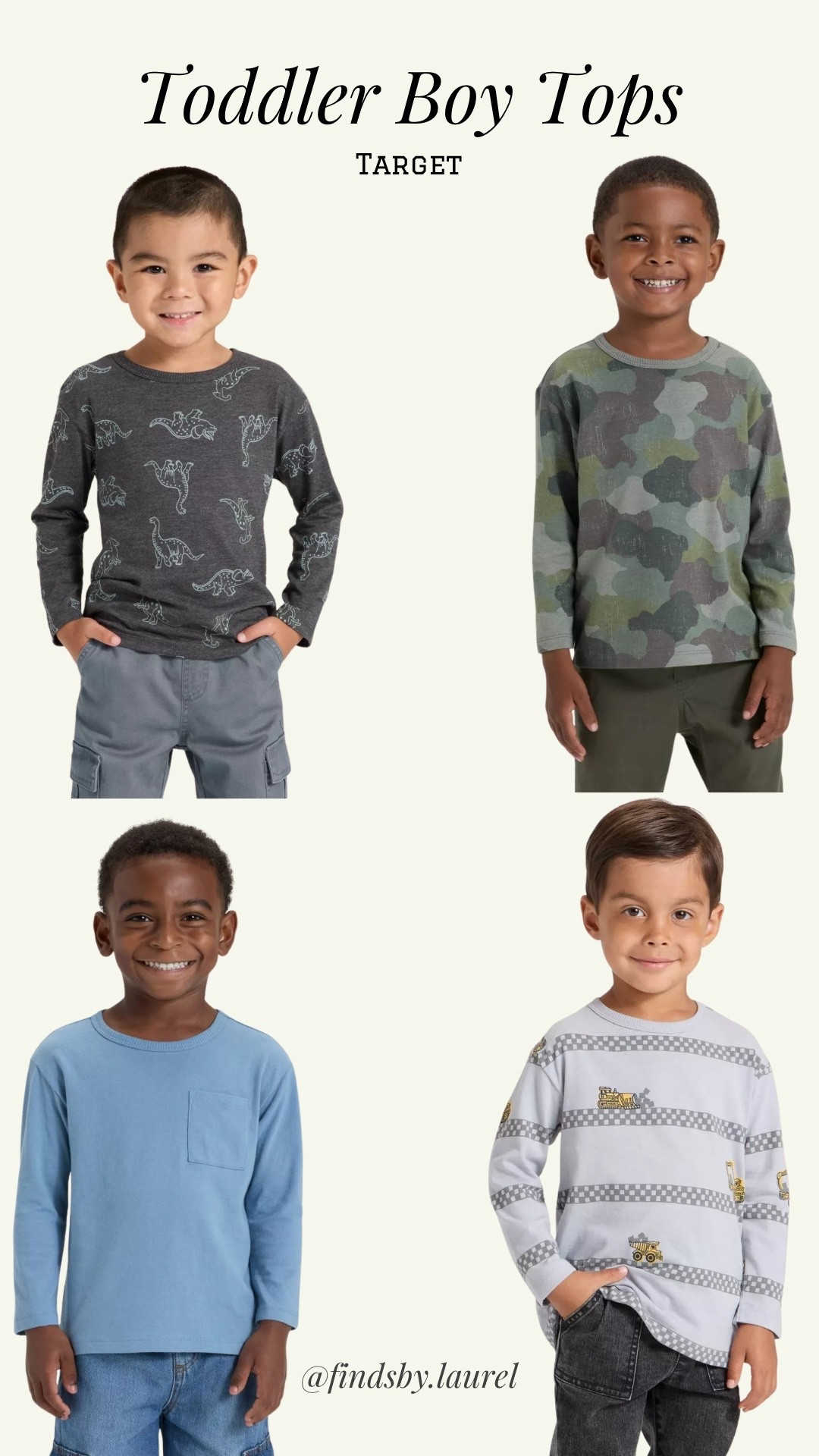 Toddler Boy Tops
$6 long sleeve tees for toddler boys 🙌 Perfect for fall layering & everyday wear—Target for the win!

#toddlerstyle #targetkids #targetstyle #targetfinds #fallkidsfashion #toddlerboystyle #toddleroutfit #kidsstyle #targetshopping #momfinds #affordablekidsfashion #ltkbaby #ltkkids #ltkfall #ltkunder50 #toddlerboyfashion #cutekidsclothes #momlife