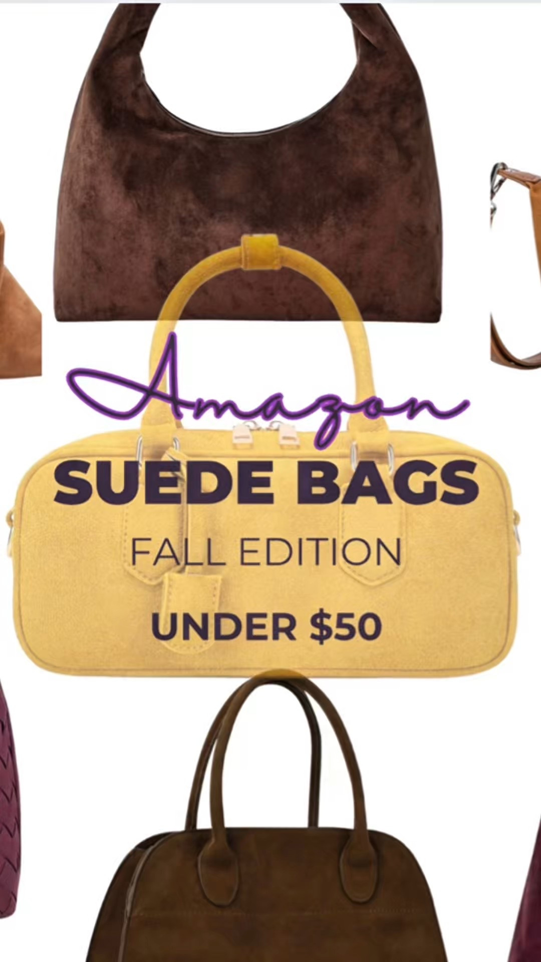 These Amazon suede bags are giving quiet luxury on a budget — the perfect fall accessory to elevate every outfit. From rich chocolate tones to deep wine hues, these bags prove you don’t need to splurge to serve style. 👜✨

#LTKItBag #LTKStyleTip #LTKFindsUnder50