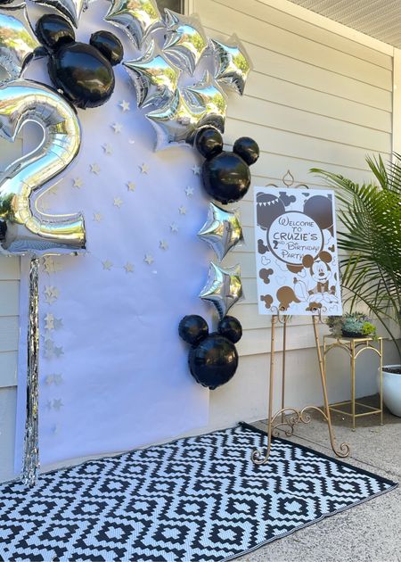 Get the party started with the easiest DIY backdrop! ✨📸With just a few supplies you can create the cutest photo opt for all your guests. #diy #mickeyparty #disney #backdrop #partybackdrop #diybackdrop #partyplanning #kidsparty #firstbirthday #secondbirthday #birthdaydecor 

#LTKkids