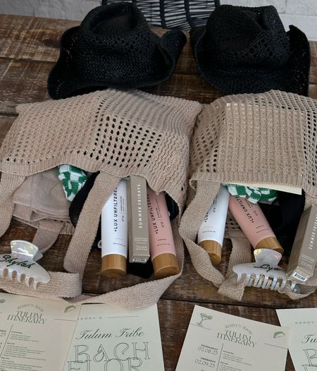 Tulum bachelorette goodie bags — everything that the bride gifted us for her Bach weekend  (ps: re removed the blue beads that came with the beach hats)  

#LTKtravel #LTKunder100 #LTKwedding