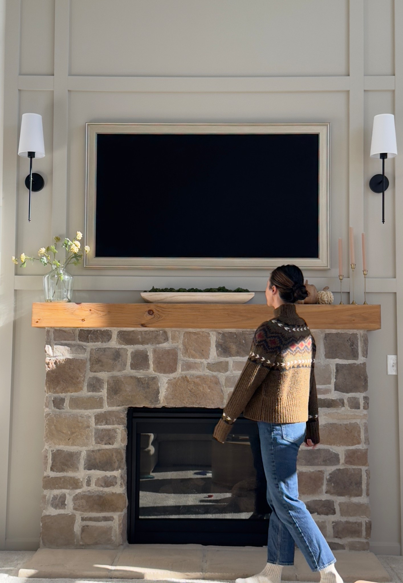 Fireplace links! Linked original (sold out) + similar in sweater!

#LTKHoliday #LTKHome #LTKSeasonal