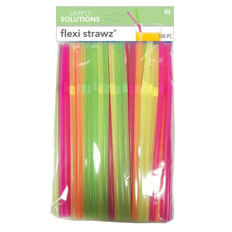 Flexi Straws Neon 100pk | Walmart (US)
