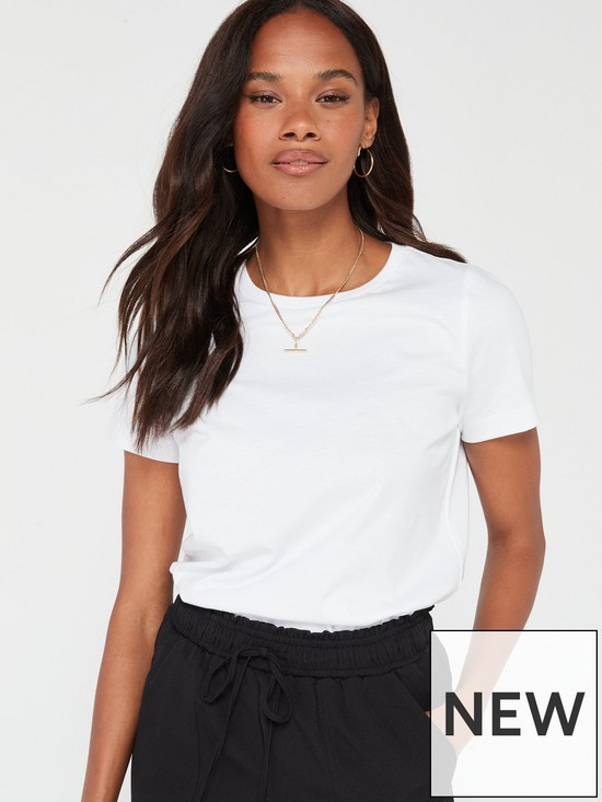 The Essential Crew Neck T-shirt - White | Very (UK)