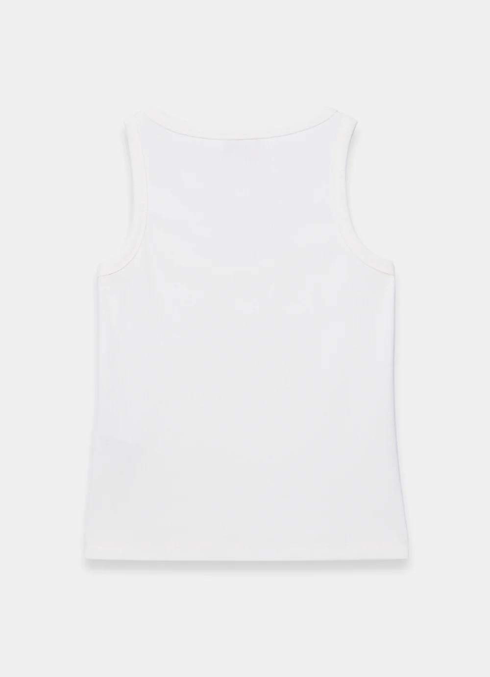 White Cotton Blend Scoop Neck Vest | Mint Velvet