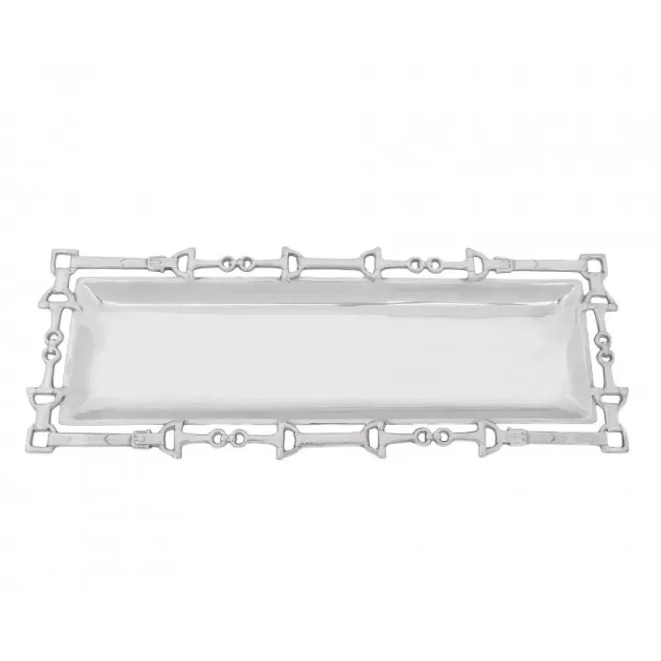 Arthur Court Equestrian Open Work Oblong Tray | Gracious Style | Gracious Style, Inc.